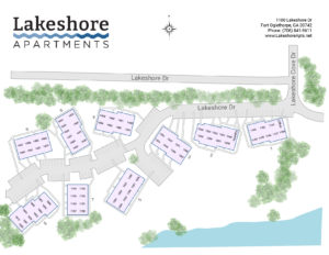 Lakeshore Apartments site map
